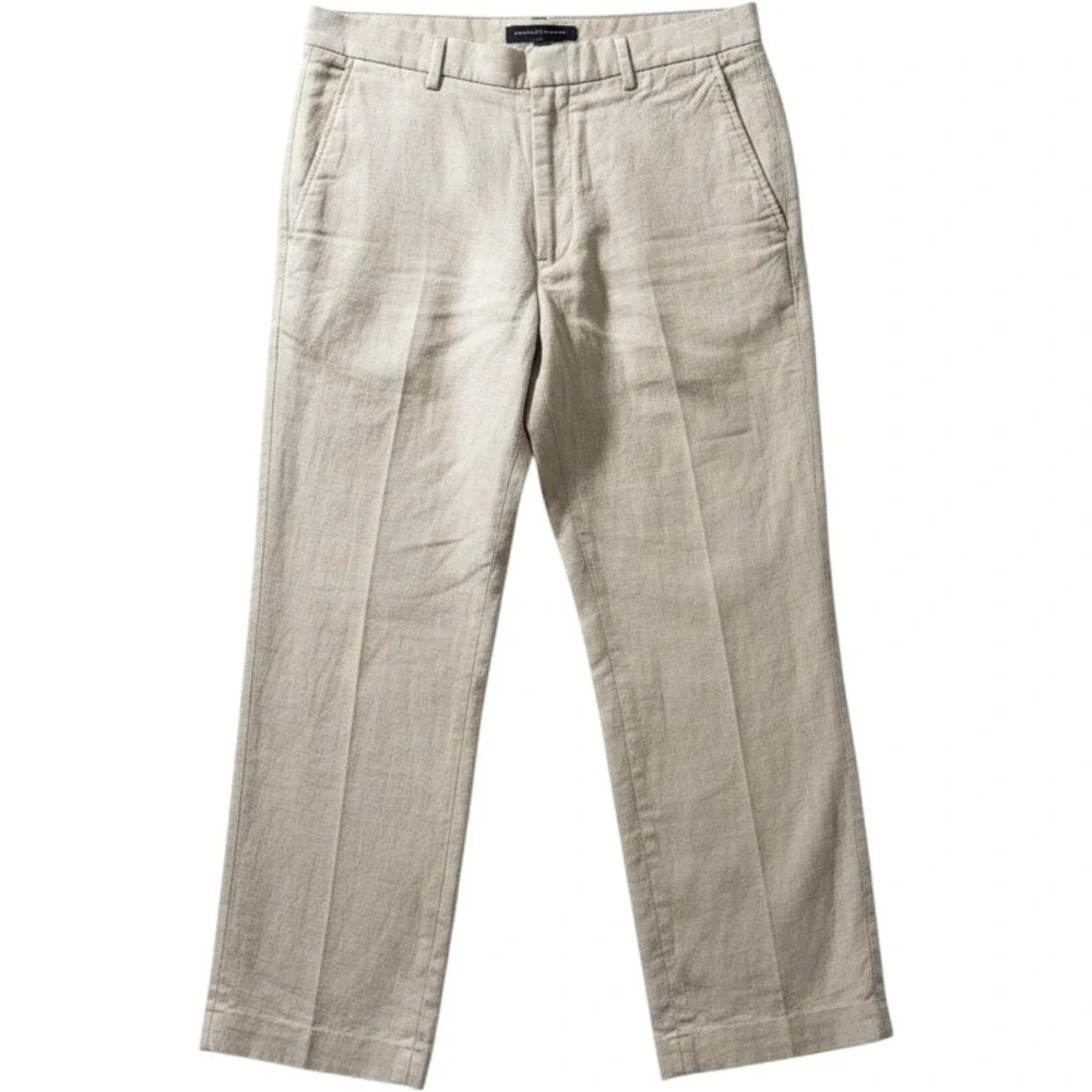 Banana Republic 100%Linen Vintage Old Money Country Club Straight Leg Pant 35x30
